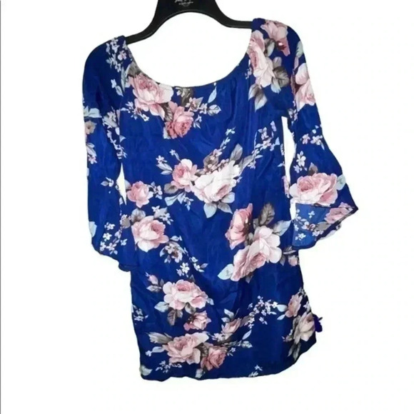 Floral Mini Shift Dress - Picture 1 of 6